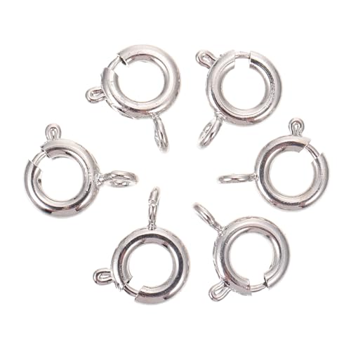 UTHCLO 50 Stück Schmuckzubehör Halskette Anhänger Verschluss Schmucksteine ​​herstellen Halskettenverschlüsse selber machen Verschluss zur Herstellung von Armbändern Kupfer Silber von UTHCLO
