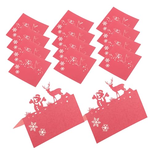 UTHCLO 50 Stück Tischkarten Für Die Weihnachtsfeier Drinnen Gruß Begrüßen Bestickt Reh Sitzplätze Urlaubskarte Diy Weihnachten Platzkarten Mit Namen Einstellung Party Schnee Rot Papier UTHCLO 50 Stück Tischkarten Für Die Weihnachtsfeier Drinnen Gruß Begrüßen Bestickt Reh Sitzplätze Urlaubskarte Diy Weihnachten Platzkarten Mit Namen Einstellung Party Schnee Rot Papier von UTHCLO
