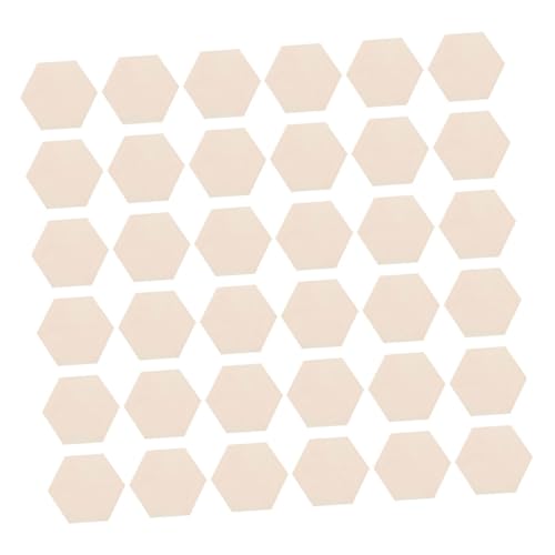 UTHCLO 50 Stück Unbehandelte Holzhexagone Robustem Balsaholz für DIY Projekte Rustikale Holzscheiben zur Heimdekoration Einfach Zusammenbaubar Stilvolles Design für Kreative Bastelideen von UTHCLO