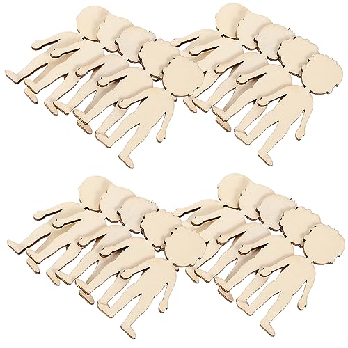 UTHCLO 50 Stück Unbehandelte Holzscheiben DIY Holzschnittmuster für Kreative Bastelprojekte für Bemalen und Gestalten von Holzdeko von UTHCLO