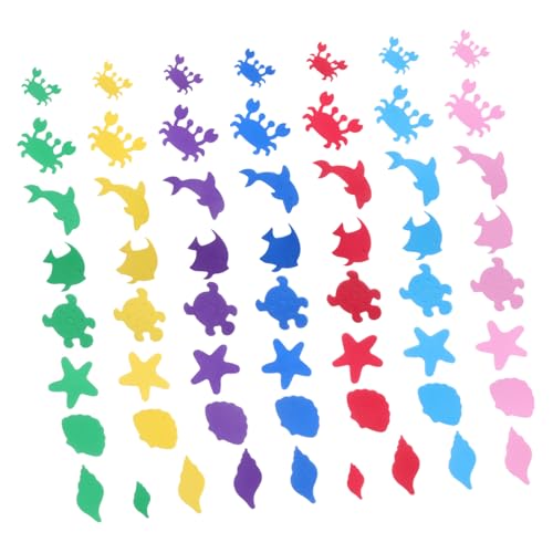 UTHCLO 500 Stück Bunte Eva Schaumstoff Meerestiere Aufkleber Tierformen für Diy Basteln Scrapbooking Klassenzimmer Dekorationen Geburtstagsfeier Zubehör von UTHCLO