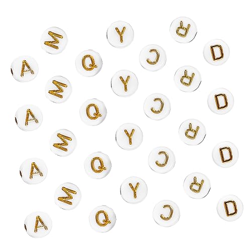 UTHCLO 500Stücke Bunte Buchstabenperlen Handgefertigte Alphabetperlen für DIY Schmuckherstellung für Armbänder und Kreative Bastelprojekte von UTHCLO