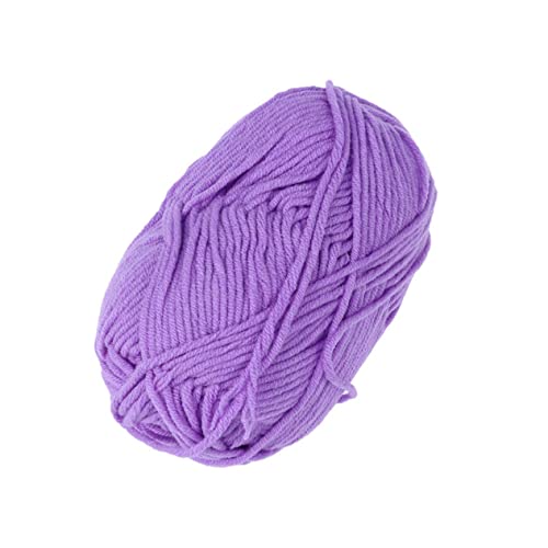 UTHCLO 50G Baumwollgarn zum Häkeln Milchbaumwollgarn Lichtlila Super Weich und Warm für Mützen Schals und DIY Projekte Maschinenwaschbar für Gemütliche Strickwaren von UTHCLO