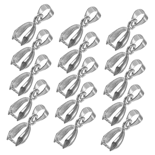 UTHCLO 50Stücke Charm Pinch Anhänger Verbindungsstücke für DIY Schmuckherstellung Einfach zu Installierende Halskettenanhängerverschlüsse für Armbänder und Ketten von UTHCLO