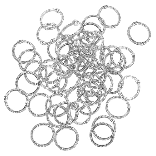 UTHCLO 50Stücke Runder Perlenrahmen Verbinder für DIY Schmuckherstellung Metall Kreis Abstandshalter für Armbänder Ohrringe und Mehr für Handgefertigte von UTHCLO