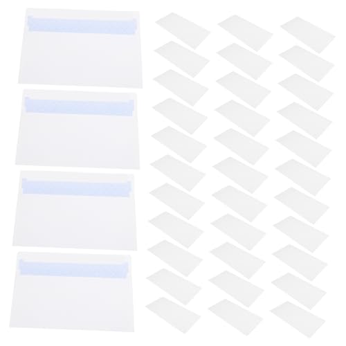 UTHCLO 50Stücke Selbstklebende Umschläge Elegante Weiße Versandtaschen Sicherheits Versandumschläge für Dokumente Fotos und Organisation für Büro und Zuhause von UTHCLO