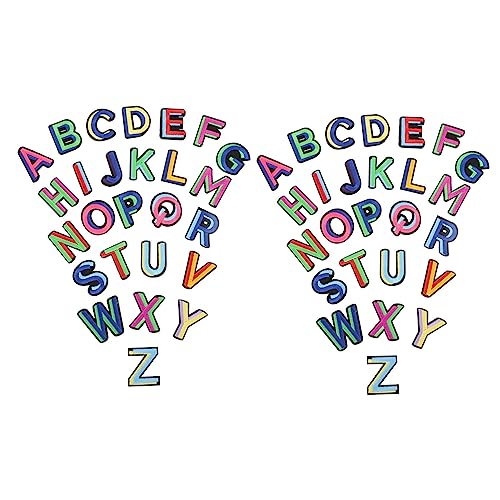 UTHCLO 52Stücke Alphabet Patches zum Aufnähen oder Bügeln Aufnäher für Kleidung Taschen Hüte und DIY Projekte Sicheres Langlebiges Material für Gestaltung von UTHCLO