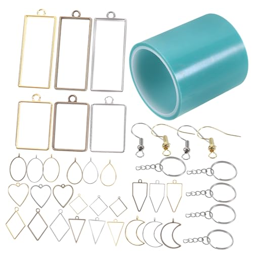 UTHCLO 55Stücke Metall Bezel Anhänger Geometrische Hohlrahmen für DIY Schmuck für Armbänder Halsketten Ohrringe und Bastelprojekte UTHCLO 55Stücke Metall Bezel Anhänger Geometrische Hohlrahmen für DIY Schmuck für Armbänder Halsketten Ohrringe und Bastelprojekte von UTHCLO