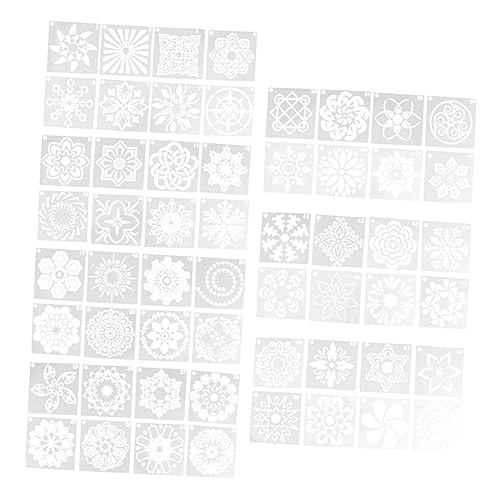 UTHCLO 56 Stück Teiliges Mandala schablonen set aus Langlebigem Material DIY Hollow Out Malvorlagen für Wandgestaltung Acrylmalerei und Kreative Bastelprojekte Vielseitig von UTHCLO
