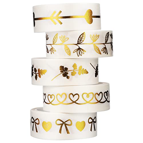 UTHCLO 5Rollen Dekoratives Washi Tape Hochwertiges Klebeband mit Selbstklebendem Design für DIY Handwerk Scrapbooking Journals und Projekte Stark Haftend UTHCLO 5Rollen Dekoratives Washi Tape Hochwertiges Klebeband mit Selbstklebendem Design für DIY Handwerk Scrapbooking Journals und Projekte Stark Haftend von UTHCLO