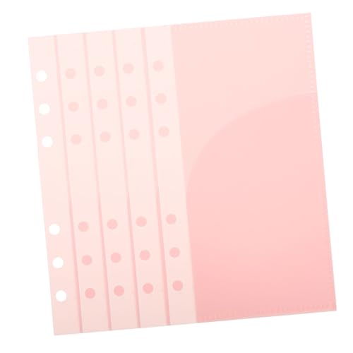 UTHCLO 5Stücke Budget Binder Einsätze Wiederverwendbare Ordnertaschen für Geldumschläge Transparente mit Vorgebohrten Löchern für Dokumente und Notizen von UTHCLO