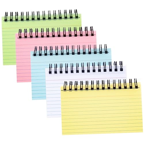UTHCLO 5Stücke Teiliges Spiral Notizbuch Taschengröße Hochwertiges Wasserfestes Notepad für Notizen Planer und To Do Listen für Schule und Büro von UTHCLO