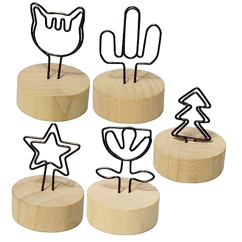 UTHCLO 5Stücke Teiliges Tischkartenhalter aus Kreative Foto und Menüclips für Hochzeiten Partys und Dekoration Stabiler Metallclip für Blumenkarten und Notizen von UTHCLO