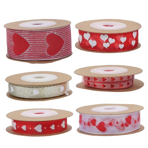 UTHCLO 6 Rollen Band Dekorationsbänder Zum Verpacken Sackleinen Samt Weißes Band Geschenkbänder Geschenkband Valentinstags Verpackungsband Herzband Valentinstagsbedarf UTHCLO 6 Rollen Band Dekorationsbänder Zum Verpacken Sackleinen Samt Weißes Band Geschenkbänder Geschenkband Valentinstags Verpackungsband Herzband Valentinstagsbedarf von UTHCLO