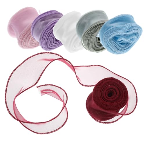 UTHCLO 6 Rollen Dekobänder Farben Strapazierfähiges und Blumenband für Basteln Partydeko und Geschenkverpackung pro Rolle Vielseitig Verwendbar für Diy Projekte UTHCLO 6 Rollen Dekobänder Farben Strapazierfähiges und Blumenband für Basteln Partydeko und Geschenkverpackung pro Rolle Vielseitig Verwendbar für Diy Projekte von UTHCLO
