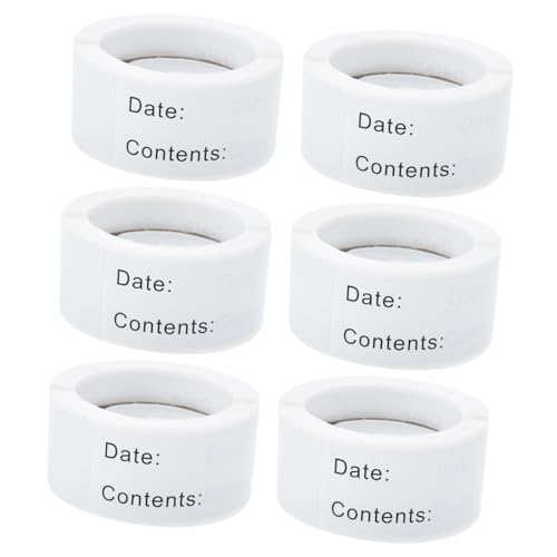 UTHCLO 6 Rollen Selbstklebende Gefrieretiketten für Milch Aufbewahrung Beschriftbare Milch Lebensmitteletiketten Langlebige Datumsaufkleber für Kühlschrank und Gefrierfach UTHCLO 6 Rollen Selbstklebende Gefrieretiketten für Milch Aufbewahrung Beschriftbare Milch Lebensmitteletiketten Langlebige Datumsaufkleber für Kühlschrank und Gefrierfach von UTHCLO