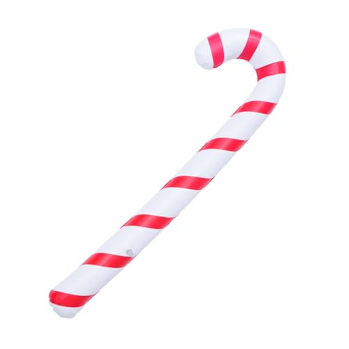 UTHCLO 6 Stück Aufblasbare Weihnachtskrückenballons in Rot Weiß Zuckerstangen Design Wiederverwendbare Partydeko für Weihnachten Geburtstage Outdoor Weihnachtsdekoration von UTHCLO