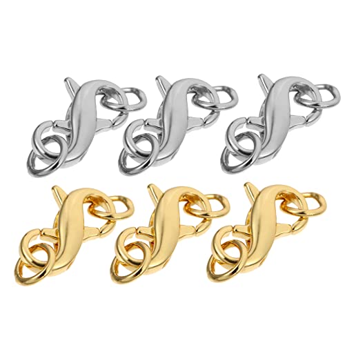 UTHCLO 6 Stück Doppelköpfige Metall Connecting Buckles für DIY Schmuck Langlebige und Umweltfreundliche Verbindungselemente für Armbänder und für Kreative Schmuckherstellung von UTHCLO