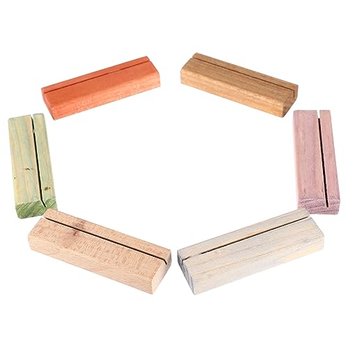 UTHCLO 6 Stück Holz Kartenhalter Tischaufsteller Platzkartenhalter für Hochzeit Party Büro Dekoration Natürlicher Holzständer Zettelhalter Schreibtisch Organizer UTHCLO 6 Stück Holz Kartenhalter Tischaufsteller Platzkartenhalter für Hochzeit Party Büro Dekoration Natürlicher Holzständer Zettelhalter Schreibtisch Organizer von UTHCLO