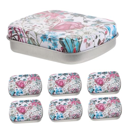 UTHCLO 6 Stück Kleine Rechteckige Metallboxen aus Robustem Eisen Dekorative Aufbewahrungsdosen mit Klappdeckel Vielseitiger Organizer für Schmuck Süßigkeiten und Kleinteile Violette UTHCLO 6 Stück Kleine Rechteckige Metallboxen aus Robustem Eisen Dekorative Aufbewahrungsdosen mit Klappdeckel Vielseitiger Organizer für Schmuck Süßigkeiten und Kleinteile Violette von UTHCLO
