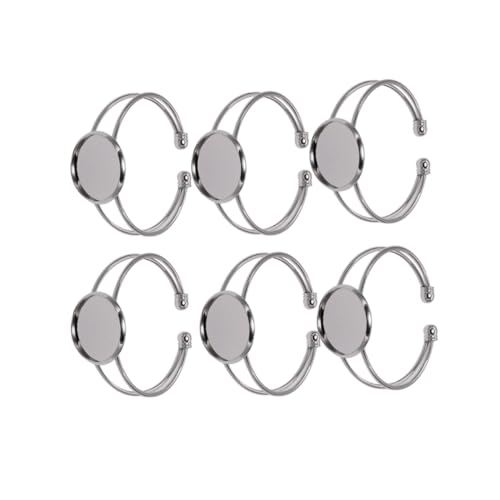 UTHCLO 6 Stück Kupfer Y Förmige Verstellbare Armbandrohlinge mit Glasfassung Langlebige Schmuckhalter für DIY Armbänder Cabochon Einfassung für Personalisierte Schmuckherstellung UTHCLO 6 Stück Kupfer Y Förmige Verstellbare Armbandrohlinge mit Glasfassung Langlebige Schmuckhalter für DIY Armbänder Cabochon Einfassung für Personalisierte Schmuckherstellung von UTHCLO