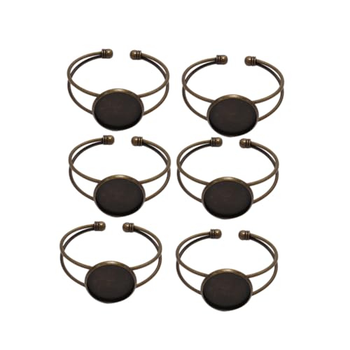 UTHCLO 6 Stück Rundes Kupfer Y Form Armbandrohlinge Verstellbar für DIY Schmuckherstellung Antik Bronze Cabochon Lünette Armreif Basis für Glasanhänger UTHCLO 6 Stück Rundes Kupfer Y Form Armbandrohlinge Verstellbar für DIY Schmuckherstellung Antik Bronze Cabochon Lünette Armreif Basis für Glasanhänger von UTHCLO