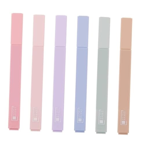 UTHCLO 6 Stück Softkopf Highlighter Marker Stifte Großes Fassungsvermögen Leuchtende Farben Schnelltrocknend für Schule Büro Notizen Markieren und Journaling Zufällige UTHCLO 6 Stück Softkopf Highlighter Marker Stifte Großes Fassungsvermögen Leuchtende Farben Schnelltrocknend für Schule Büro Notizen Markieren und Journaling Zufällige von UTHCLO