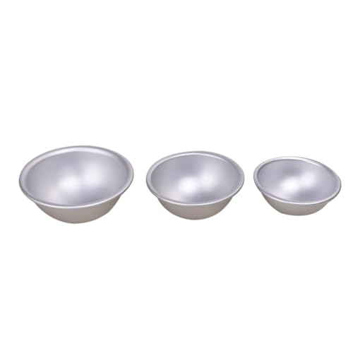 UTHCLO 6 Stück Teiliges Aluminium Badebomben Formset mit Lebensmittelecht Halbrund und Kugelförmig zum Selbermachen von Seifenformen und DIY Kosmetikprojekten von UTHCLO