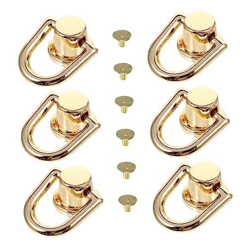 UTHCLO 6 Stück Teiliges D Ringe Legierung für DIY Projekte Praktische D Verschlüsse für Rucksäcke Taschen und Gürtel Leicht und Langlebig für Kreative Bastelideen von UTHCLO