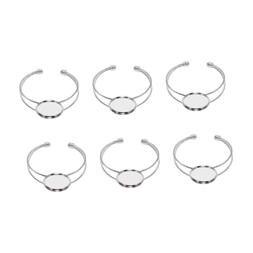 UTHCLO 6 Stück Teiliges DIY Armband Bastelset Runder Kupfer Y Form Armreif Silberfarben für Schmuckherstellung Langlebig Rostfrei Vielseitig Einsetzbar UTHCLO 6 Stück Teiliges DIY Armband Bastelset Runder Kupfer Y Form Armreif Silberfarben für Schmuckherstellung Langlebig Rostfrei Vielseitig Einsetzbar von UTHCLO