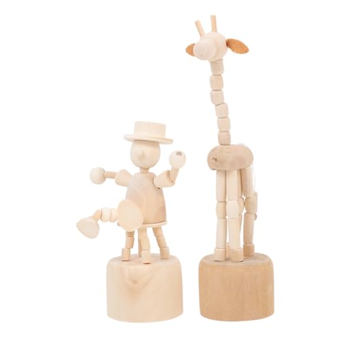 UTHCLO 6 Stück Teiliges Holz Bastelset mit Kreativen DIY Holzornamenten Glatte Oberfläche Kindgerechte Figuren zum Bemalen und Dekorieren als und Wohnaccessoire von UTHCLO