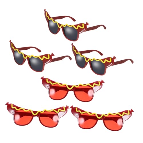 UTHCLO 6 Stück Teiliges Hot Dog Party Sonnenbrillen aus Witzige Kostümbrillen mit Transparenten Gläsern Leichte Partybrillen für Erwachsene Foto Requisiten und Partydeko UTHCLO 6 Stück Teiliges Hot Dog Party Sonnenbrillen aus Witzige Kostümbrillen mit Transparenten Gläsern Leichte Partybrillen für Erwachsene Foto Requisiten und Partydeko von UTHCLO