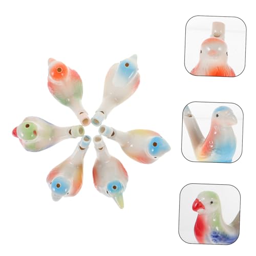 UTHCLO 6 Stück Teiliges Keramik Wasser vogelpfeifen für Lustiges Musikspielzeug mit Niedlichem Design Leicht Tragbar als Geburtstagsgeschenk und Partydekoration von UTHCLO