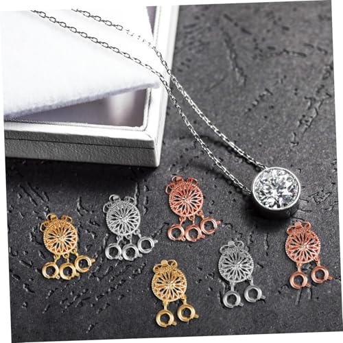 UTHCLO 6 Stück Teiliges Metallschieber Verschlüsse für Halsketten und Armbänder Mehrreihige Schmuckverbinder in Weiß Gold und Roségold Installieren für DIY Schmuckherstellung UTHCLO 6 Stück Teiliges Metallschieber Verschlüsse für Halsketten und Armbänder Mehrreihige Schmuckverbinder in Weiß Gold und Roségold Installieren für DIY Schmuckherstellung von UTHCLO