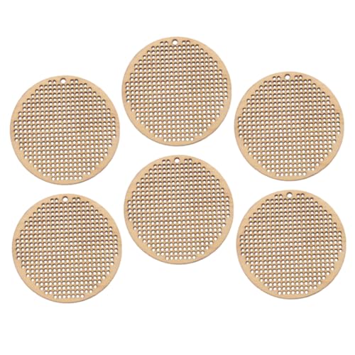 UTHCLO 6 Stück Teiliges Runde Holzchips für Kreuzstich DIY Perforierte aus Naturholz für Individuelle Schmuck Dekorationsprojekte UTHCLO 6 Stück Teiliges Runde Holzchips für Kreuzstich DIY Perforierte aus Naturholz für Individuelle Schmuck Dekorationsprojekte von UTHCLO