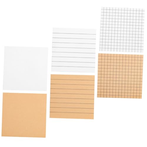 UTHCLO 6 Stück Teiliges Selbstklebendes Notizblock Abreißbare Memo Pads in Weiß und Kraftpapier Kariert Liniert und Blanko Praktische Haftnotizen für Büro Schule und Studium Leicht zu UTHCLO 6 Stück Teiliges Selbstklebendes Notizblock Abreißbare Memo Pads in Weiß und Kraftpapier Kariert Liniert und Blanko Praktische Haftnotizen für Büro Schule und Studium Leicht zu von UTHCLO