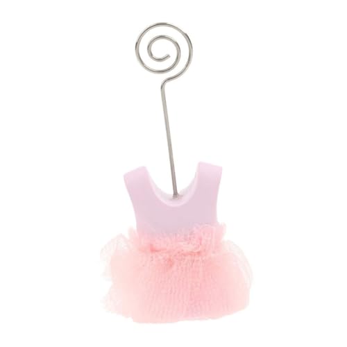 UTHCLO 6 Stück Teiliges Tischkartenhalter Kleidung Namensschild Rosa für Babyparty Tischdekoration Organizer von UTHCLO