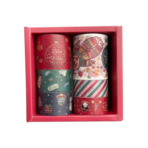 UTHCLO 6 Stück Teiliges Washi Klebeband mit Weihnachtsmotiven Dekoratives DIY Papier Tape für Geschenkverpackung Scrapbooking und Notizbücher Langlebig Ablösbar Fest Haftend für UTHCLO 6 Stück Teiliges Washi Klebeband mit Weihnachtsmotiven Dekoratives DIY Papier Tape für Geschenkverpackung Scrapbooking und Notizbücher Langlebig Ablösbar Fest Haftend für von UTHCLO