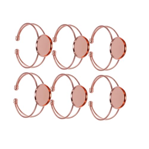 UTHCLO 6 Stück Teiliges Y Förmiges Armbandrohling aus Roségoldenem Kupfer Verstellbare DIY Armreifenbasis für Schmuckherstellung mit Ovalem Anhänger und Kette UTHCLO 6 Stück Teiliges Y Förmiges Armbandrohling aus Roségoldenem Kupfer Verstellbare DIY Armreifenbasis für Schmuckherstellung mit Ovalem Anhänger und Kette von UTHCLO