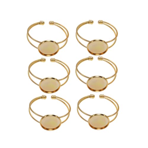 UTHCLO 6 Stück Teiliges Y Förmiges Kupfer Armband Grundgestell Verstellbar Langlebig Goldfarben für DIY Schmuckherstellung mit Anhängern und Glasketten von UTHCLO