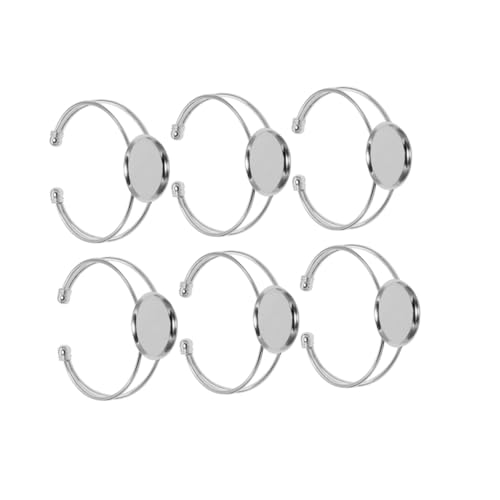 UTHCLO 6 Stück Teiliges Y Förmiges Kupfer Armbandrohling Silberfarbig Verstellbare DIY Schmuck Basis für Glasketten und Ovale Kupferanhänger Langlebige Metallarmbandunterlage für UTHCLO 6 Stück Teiliges Y Förmiges Kupfer Armbandrohling Silberfarbig Verstellbare DIY Schmuck Basis für Glasketten und Ovale Kupferanhänger Langlebige Metallarmbandunterlage für von UTHCLO