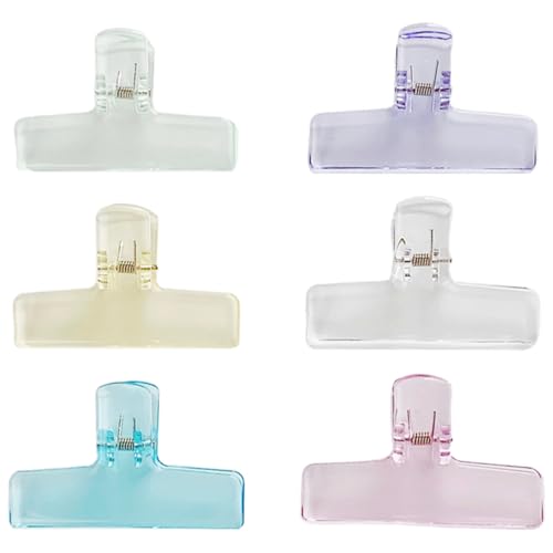 UTHCLO 6 Stück Transparente Große Binder Clips Vielseitige Dokumentenklammern aus Acryl in Pastellfarben Multifunktionale Büroklammern für Büro Schule Heimorganisation UTHCLO 6 Stück Transparente Große Binder Clips Vielseitige Dokumentenklammern aus Acryl in Pastellfarben Multifunktionale Büroklammern für Büro Schule Heimorganisation von UTHCLO