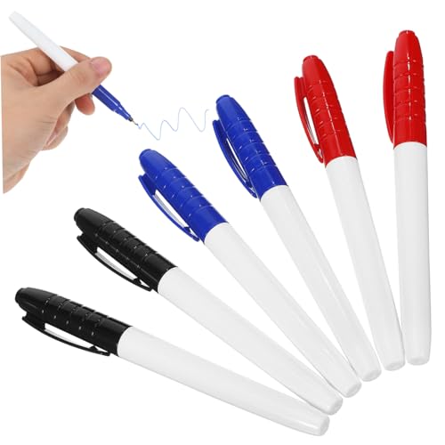 UTHCLO 6 Stück Whiteboard Marker Teilig Feine Spitze Abwischbare Dry Erase Stifte für Schule Büro Wasserbasierte Whiteboard Pens in Blau Schwarz Rot Flüssig Kreidefrei Farben UTHCLO 6 Stück Whiteboard Marker Teilig Feine Spitze Abwischbare Dry Erase Stifte für Schule Büro Wasserbasierte Whiteboard Pens in Blau Schwarz Rot Flüssig Kreidefrei Farben von UTHCLO
