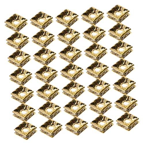 UTHCLO 60 Stück Bling Spacer Beads Goldfarben Strass Cubic Design Leicht Langlebig Für DIY Schmuck Armbänder Halsketten Ohrringe UTHCLO 60 Stück Bling Spacer Beads Goldfarben Strass Cubic Design Leicht Langlebig Für DIY Schmuck Armbänder Halsketten Ohrringe von UTHCLO