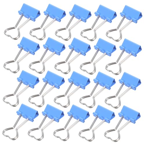 UTHCLO 60 Stück Liebe Long Tail Clip Kleine Büroklammern Süßer Automatisierungspapierhalter Büroklammer Beachten Winzige Heftklammern Klammern Für Papierkram Schulbürobedarf Metall Blau von UTHCLO