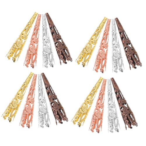 UTHCLO 60 Stück Metall Perlenkappen Trompetenform Abstandsperlen DIY Schmuckherstellung Endkappen für Armbänder Halsketten Zubehör Gemischt UTHCLO 60 Stück Metall Perlenkappen Trompetenform Abstandsperlen DIY Schmuckherstellung Endkappen für Armbänder Halsketten Zubehör Gemischt von UTHCLO
