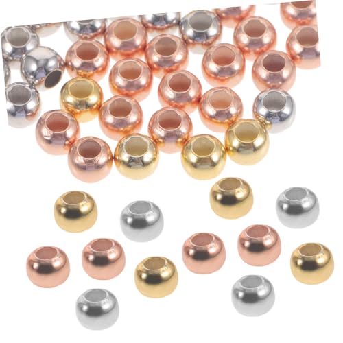 UTHCLO 60 Stück Runde Spacer Perlen in Weißgold Gold und Roségold Lose Metallzwischenperlen für Schmuckherstellung DIY Armband Halskettenzubehör für Schmuckliebhaber UTHCLO 60 Stück Runde Spacer Perlen in Weißgold Gold und Roségold Lose Metallzwischenperlen für Schmuckherstellung DIY Armband Halskettenzubehör für Schmuckliebhaber von UTHCLO