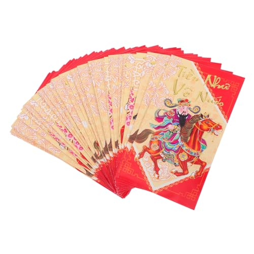 UTHCLO 60 Stück Teiliges Vietnamesische Rote Umschläge Pferdejahr Lucky Packets Frühjahrsfest Geldtaschen Traditionelle Vietnamesische Neujahrsumschläge Für Familie Freunde von UTHCLO