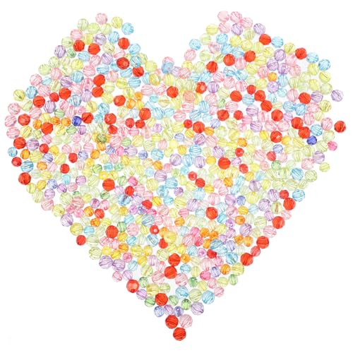 UTHCLO 600 Stück Acrylperlen Bunt Facettiert Spacer Beads für Schmuckherstellung DIY Armbänder Bastelperlen für Kreative Handarbeiten und Dekorationen UTHCLO 600 Stück Acrylperlen Bunt Facettiert Spacer Beads für Schmuckherstellung DIY Armbänder Bastelperlen für Kreative Handarbeiten und Dekorationen von UTHCLO