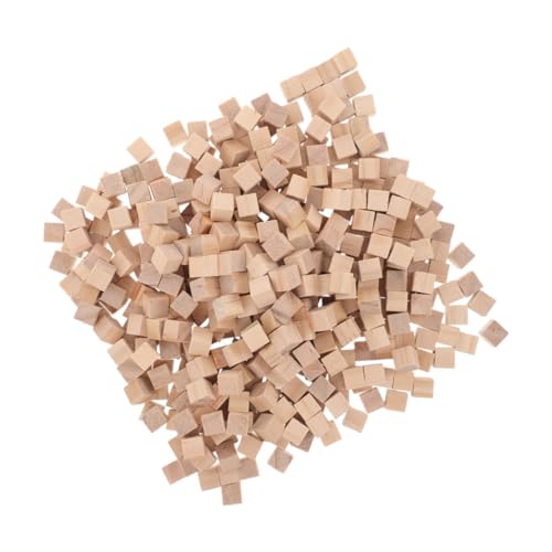 UTHCLO 600 Stück Holzklötzchen aus Naturbelassenem Kiefernholz Blanke Würfel zum Basteln Bemalen und Stapeln Sicher mit Glatter Oberfläche für DIY Projekte Shower und Lernspiele von UTHCLO